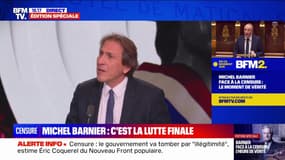Jérôme Guedj (PS): "La censure est devenue inéluctable par l'échec de la méthode Barnier"
