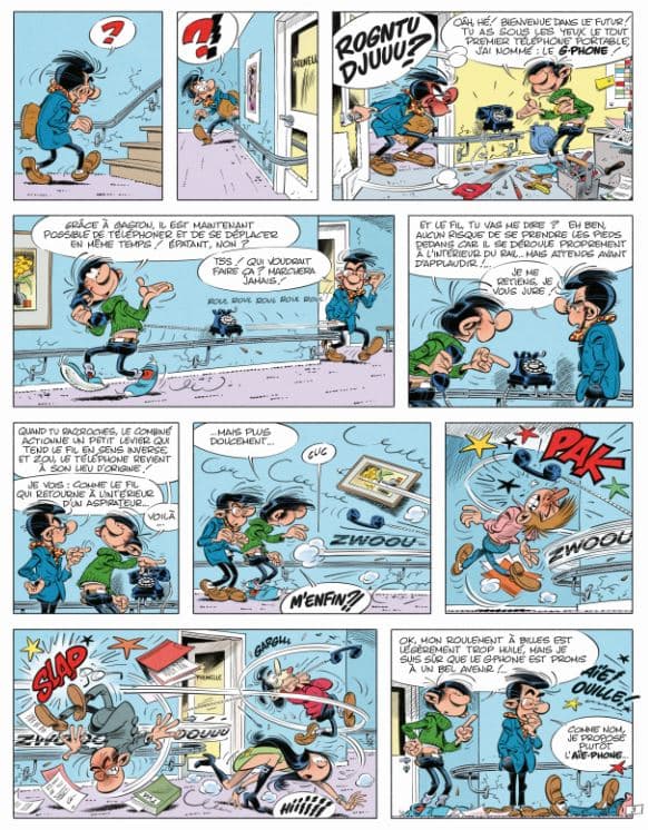 Une planche du "Gaston Lagaffe" de Delaf. 