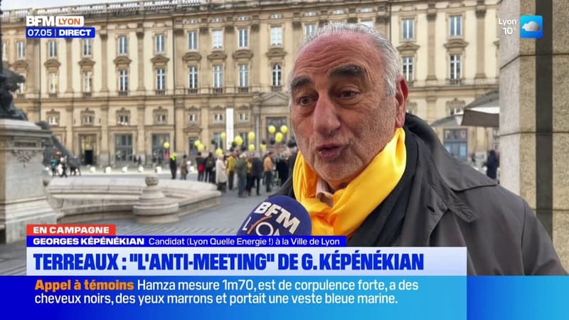 Elections : "L'anti-meeting" de Georges Képénékian aux Terreaux