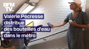 JO 2024: Valérie Pécresse distribue des bouteilles d'eau dans le métro à cause des fortes chaleurs