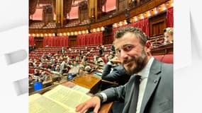Le député italien Emanuele Pozzolo au parlement, le 28 décembre 2023.