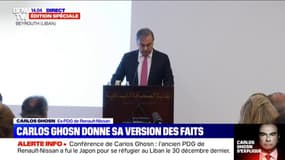 "C'est un jour très important pour moi" Carlos Ghosn s'exprime pour la première fois depuis sa fuite au Liban