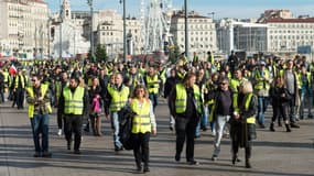 Des gilets jaunes à Marseille, le 1et décembre 2018.