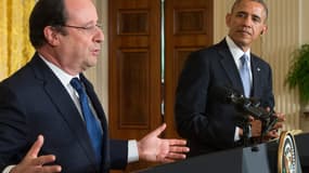 François Hollande et Barack Obama, le 11 février 2014. 