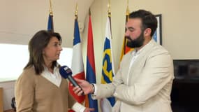 La présidente du département des Bouches-du-Rhône, Martine Vassal, au micro de BFM Marseille Provence ce vendredi 1er mars 2024.