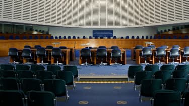 L'intérieur de la Cour européenne des droits de l'Homme, à Strasbourg.