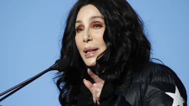 La chanteuse Cher lors de la "Women's March" à Las Vegas, le 22 janvier 2018