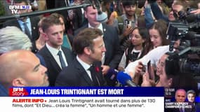 Emmanuel Macron rend hommage au "formidable talent" de Jean-Louis Trintignant