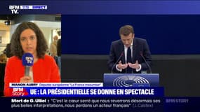 Manon Aubry: "Emmanuel Macron a fait le choix d'importer la campagne présidentielle au Parlement européen"