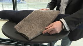 Un boudin de la startup parisienne Ecofhair, recyclé à partir de cheveux