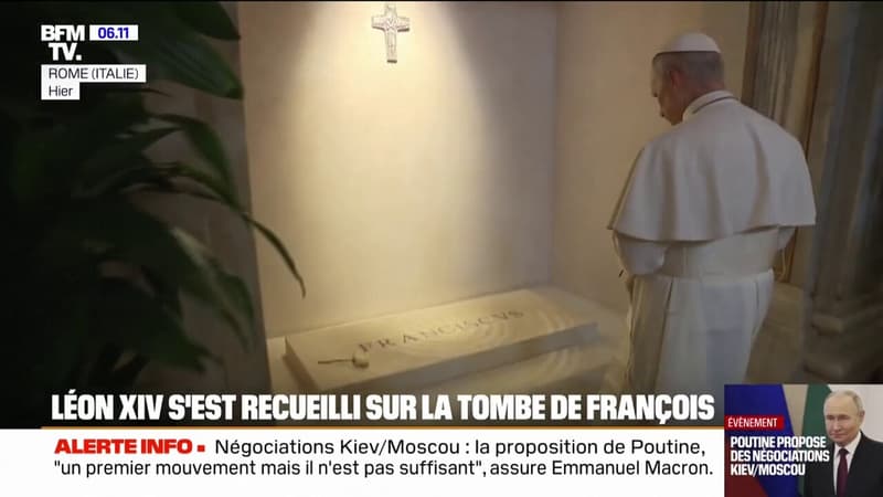 Léon XIV s'est recueilli sur la tombe de François