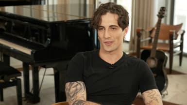 Le chanteur italien Damiano David, sur BFMTV le 26 mai 2025