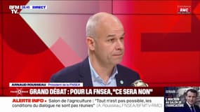 "Je ne sais pas ce qu'il se passera demain matin" lors de l'ouverture du Salon de l'agriculture, affirme Arnaud Rousseau (FNSEA)