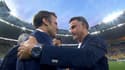 Christophe Galtier et Emmanuel Macron lors de la finale de la Coupe de France, le 7 mai 2022.