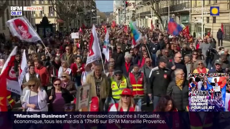 Manifestation du 11 mars: 8.000 manifestants à Toulon selon les syndicats, 3.000 pour la préfecture