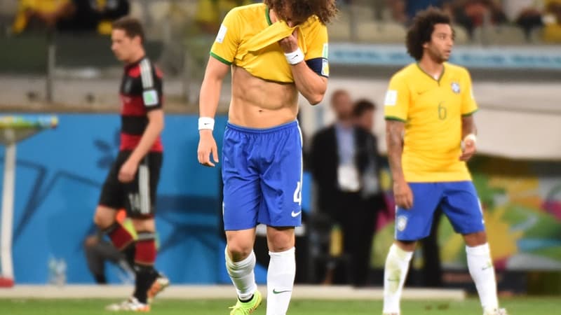 David Luiz après la défaite 7-1 face à l'Allemagne en demi-finale de la Coupe du monde