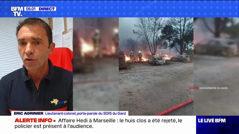 Camping incendié dans le Gard: 15 mobil-homes, 5 voitures et un fourgon ont été détruits par le feu