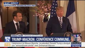 Trump: "Nous sommes honorés d’avoir accueilli le président Macron et sa femme à la Maison-Blanche"