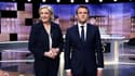 Photo d'archive prise le 3 mai 2017 avant le débat télévisé d'entre-deux tours de la présidentielle française