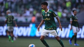 Vitor Reis lors du match Palmeiras-Sao Paulo (2-1, D1 brésilienne), le 18 août 2024