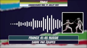 JO 2021 (escrime) : Les Françaises en argent au sabre (avec les commentaires RMC)