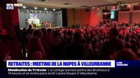 Réunion publique de la Nupes contre la réforme des retraites à Villeurbanne