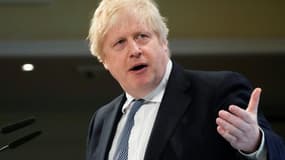 Le Premier ministre britannique Boris Johnson fait un discours à la Conférence de Munich sur la sécurité, le 19 février 2022