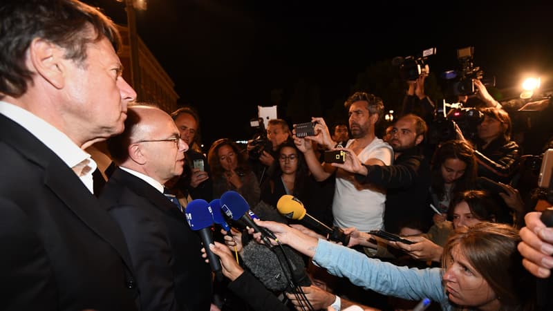 Christian Estrosi et Bernard Cazeneuve, le 14 juillet 2016.