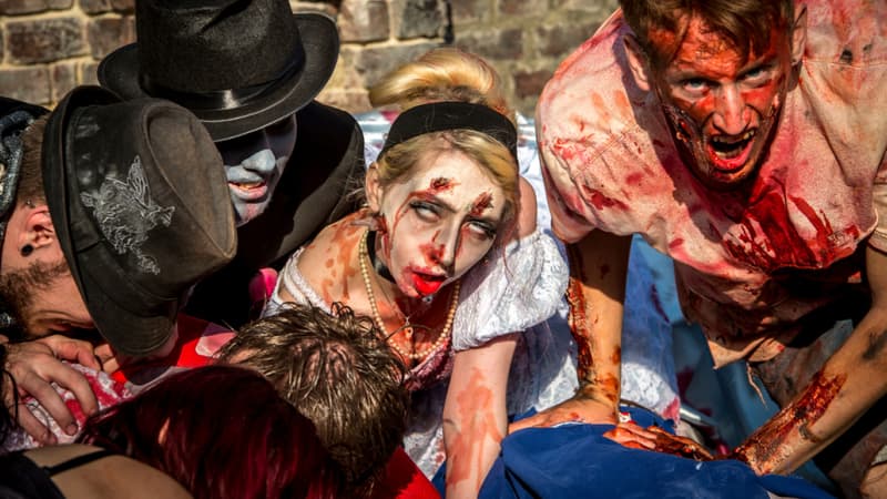 Marche de "zombies", le 1er octobre 2014 à Lille.