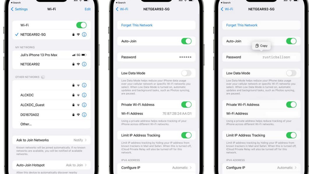 La fonction Wi-Fi sous iOS 16