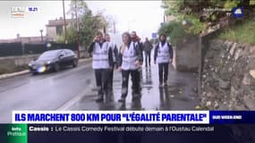 Marseille-Paris à pied: "on veut porter nos revendications pour l'égalité parentale jusqu'à l'assemblée nationale"