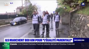 Marseille-Paris à pied: "on veut porter nos revendications pour l'égalité parentale jusqu'à l'assemblée nationale"