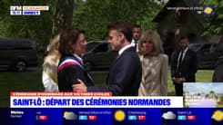 80e anniversaire du Débarquement: Emmanuel Macron est arrivé à Saint-Lô pour la cérémonie en hommage aux victimes civiles