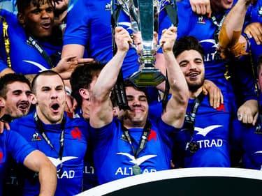 Le XV de France lors de sa victoire au tournoi des VI Nations