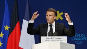 Emmanuel Macron à Dresde (Allemagne) ce lundi 27 mai.