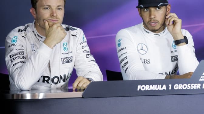 Rosberg et Hamilton
