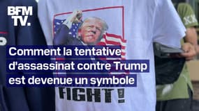 Bandage sur l'oreille, t-shirts "Fight"... Comment la tentative d'assassinat contre Trump est devenue un symbole chez les républicains 