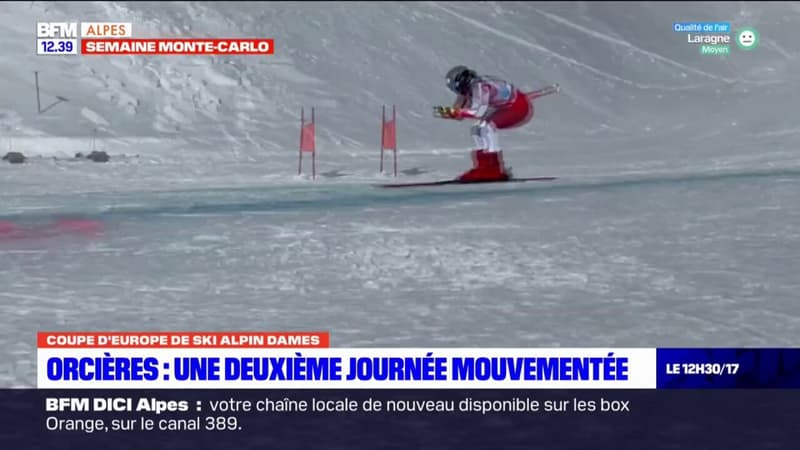 Orcières: après un accident ce matin, la coupe d'Europe de ski alpin féminine reprend