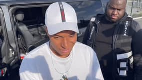 Kylian Mbappé au centre d'entraînement du PSG à Poissy, le 23 juillet 2023