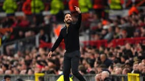 Ruben Amorim lors du match Manchester United-Bilbao (4-1, Ligue Europa), le 8 mai 2025
