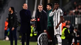 Massimiliano Allegri et Paul Pogba le 13 avril 2023