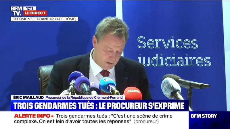 Trois gendarmes tués: le procureur de la République de Clermont-Ferrand évoque une