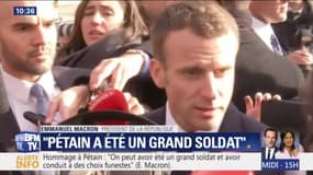 Pour Macron, "le maréchal Pétain a été pendant la Première guerre mondiale aussi un grand soldat"