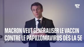 Emmanuel Macron veut "généraliser la vaccination" contre le papillomavirus pour les élèves de 5e