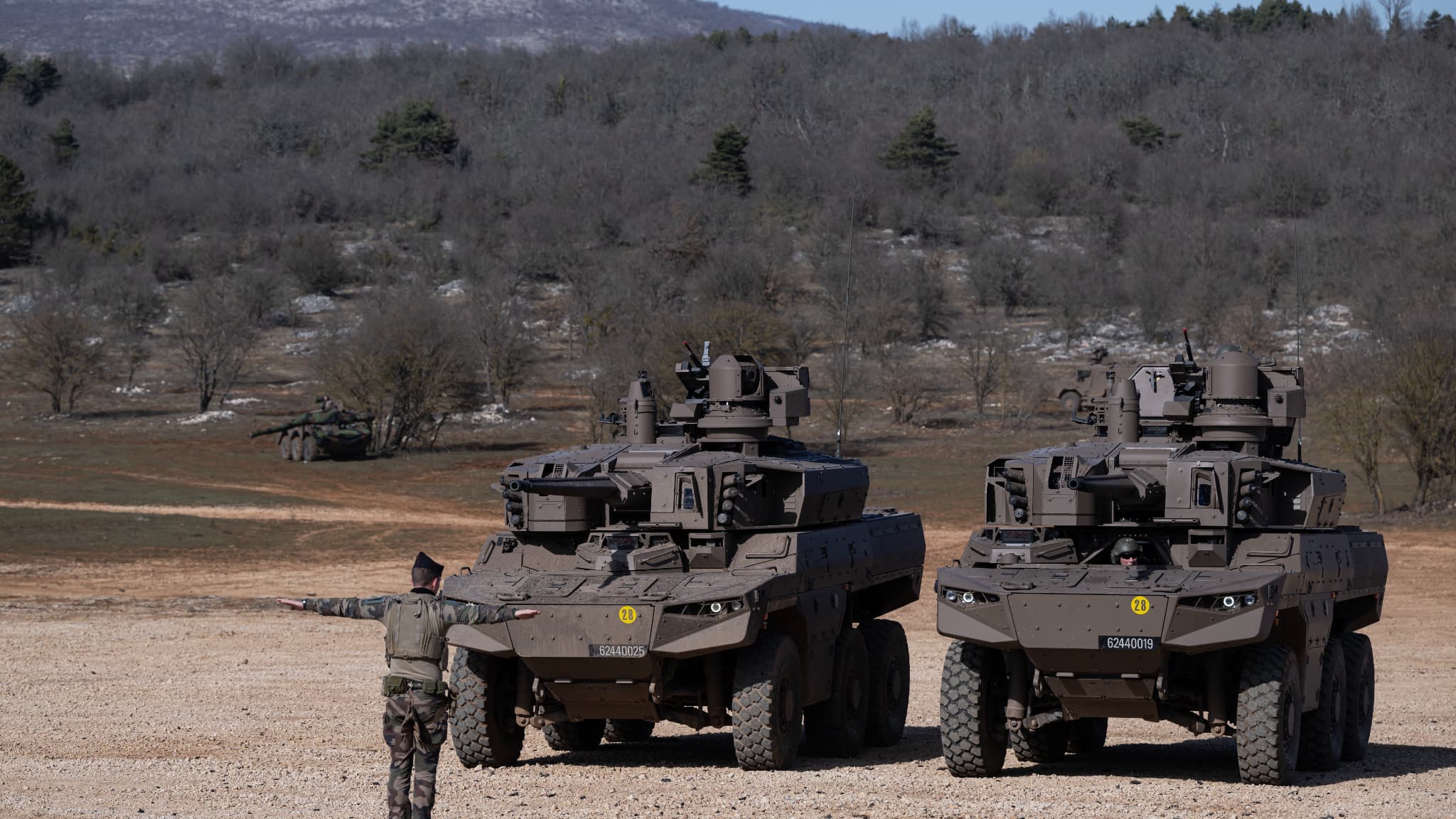 Le véhicule blindé Jaguar en démonstration le 4 mars 2025 Le véhicule blindé Jaguar en démonstration le 4 mars 2025