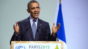 Barack Obama, lundi, lors de son intervention pour la COP21.