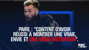 Tennis - Open 13 - Paire "Content d'avoir montré une vraie envie et une vraie motivation"