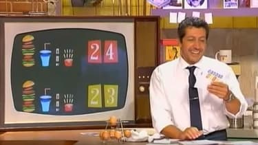 Alain Chabat dans le jeu "Burger Quiz"