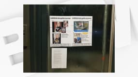 Les militants ont placardé les photos sur le centre dentaire situé près de Lyon.