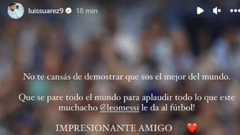 Le magnifique message de Luis Suarez pour Messi sur Instagram